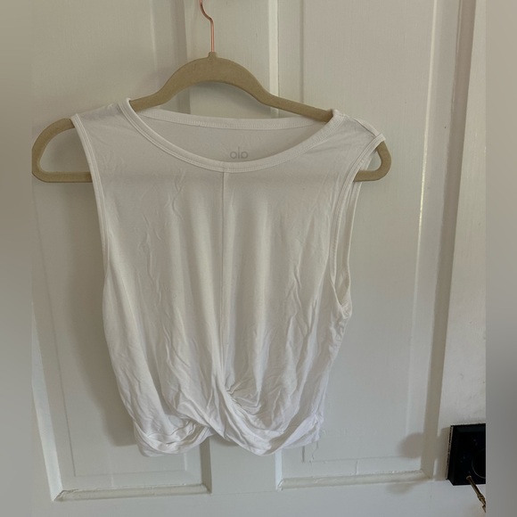 ALO YOGA Cover cropped wrap-effect stretch-jersey top - Picture 4 of 5